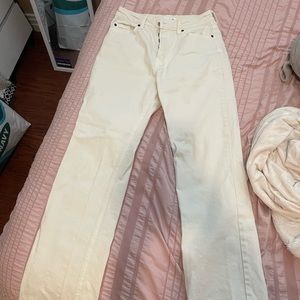 H&M straight leg high rise jeans size 6